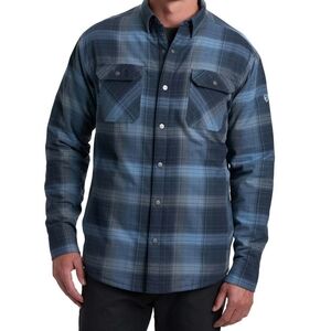 Kuhl Men's JOYRYDR Snap Jacket Fleece Lined Long Sleeve Shirt Sz L Blue Creek